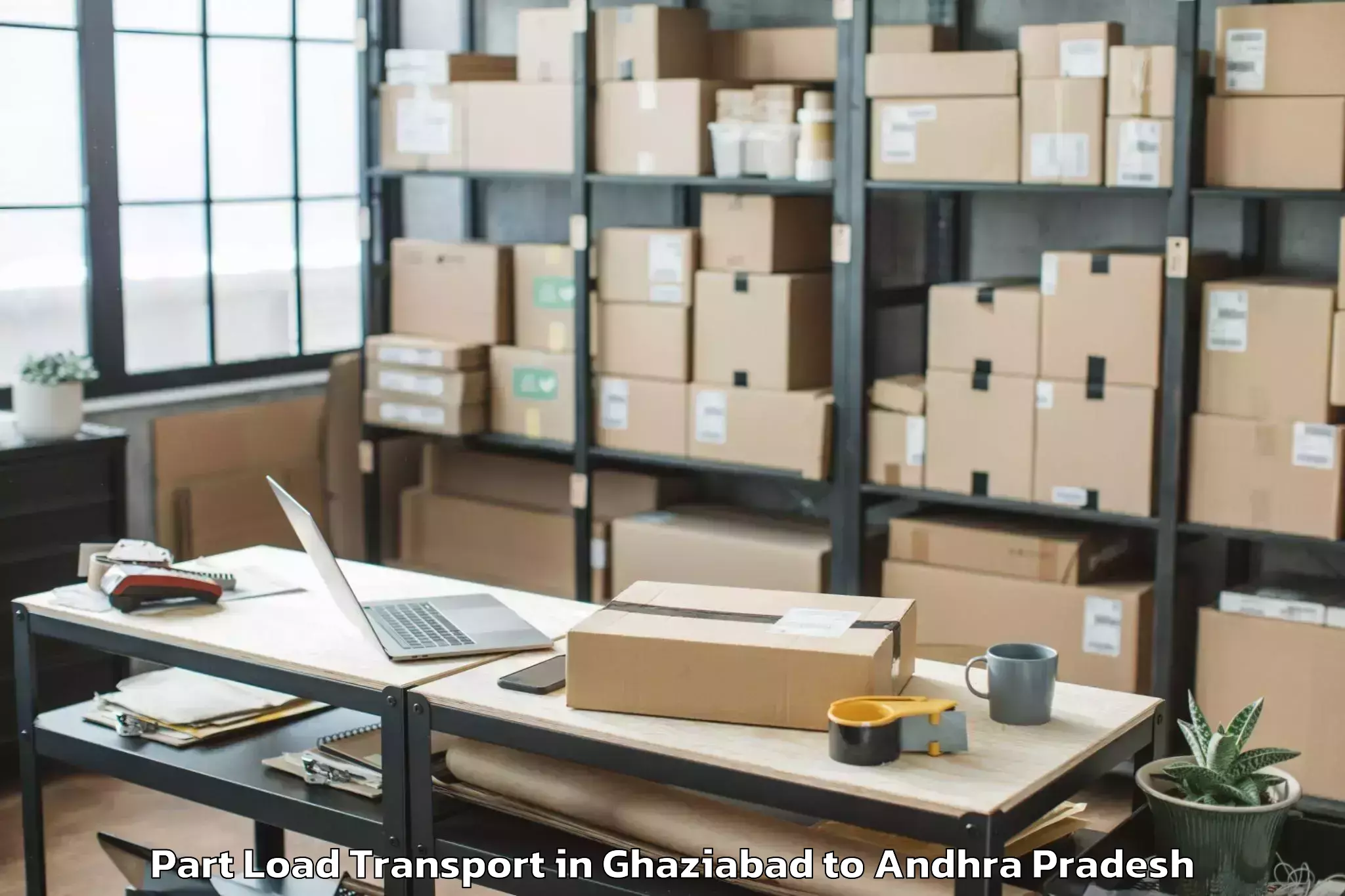 Book Ghaziabad to Simhadripuram Part Load Transport Online